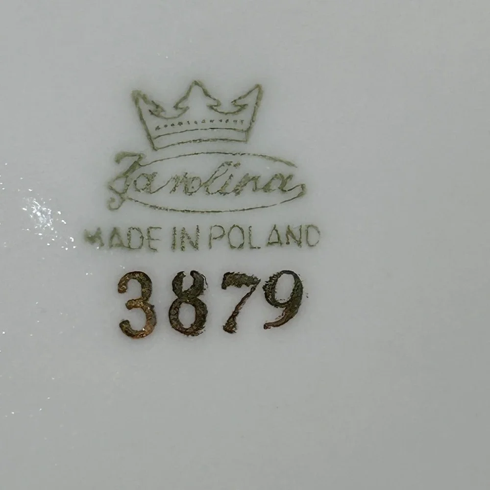Favolina Karolina Jarolina Porcelain‎ Salad Plate 3879 Floral Silver Scalloped 9
